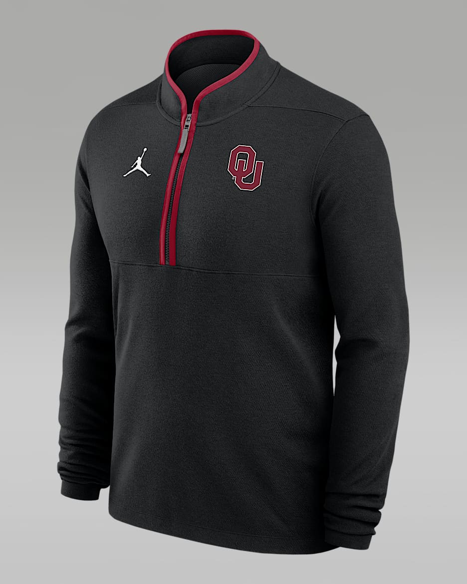 Oklahoma Sooners Victory Men's Jordan Brand Dri-FIT College 1/2-Zip  Long-Sleeve Top. Nike.com